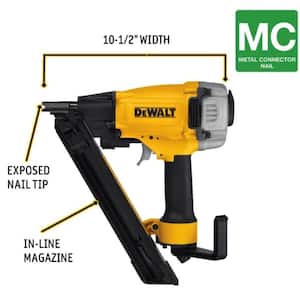 35-Degree Pneumatic Metal Connector Nailer with 1-1/2 in. x 0.131 in. Galvanized Metal Connecting Nails 2000 per Box