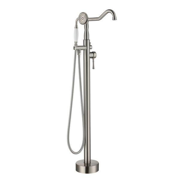 Dimakai Single-Handle Freestanding Tub Faucet with Hand Shower in Bronze