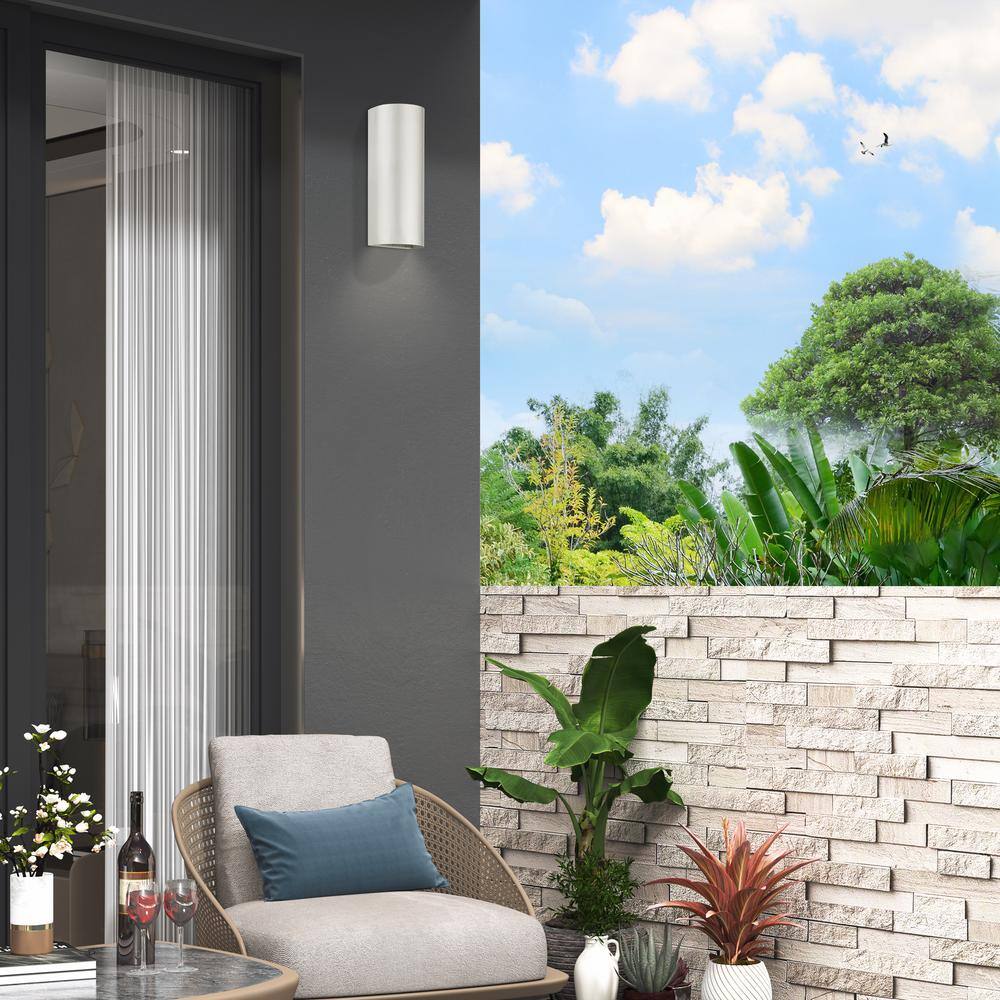 Bond Brushed Nickel Half Cylinder Outdoor Wall Sconce
