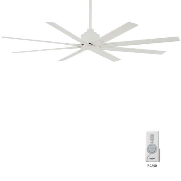 MINKA-AIRE Xtreme H2O 65 in. Indoor/Outdoor Flat White Ceiling Fan with Remote Control