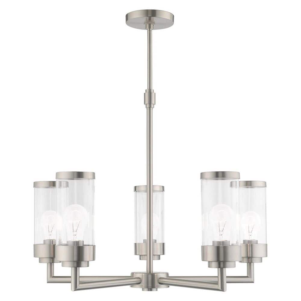 Hillcrest Brushed Nickel 5-Light Candle Style Chandelier