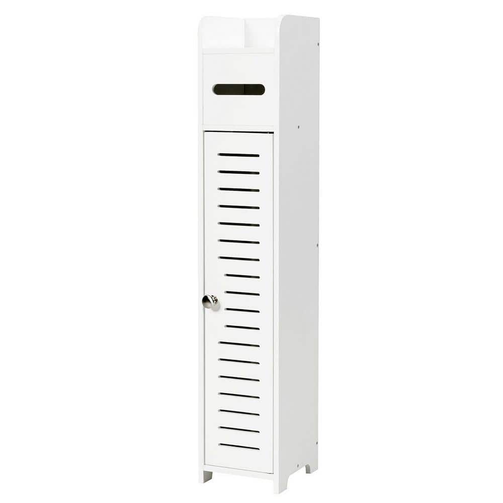 6 in. W x 6 in. D x 31.5 in. H Bathroom Linen Storage Corner Floor Wall Cab