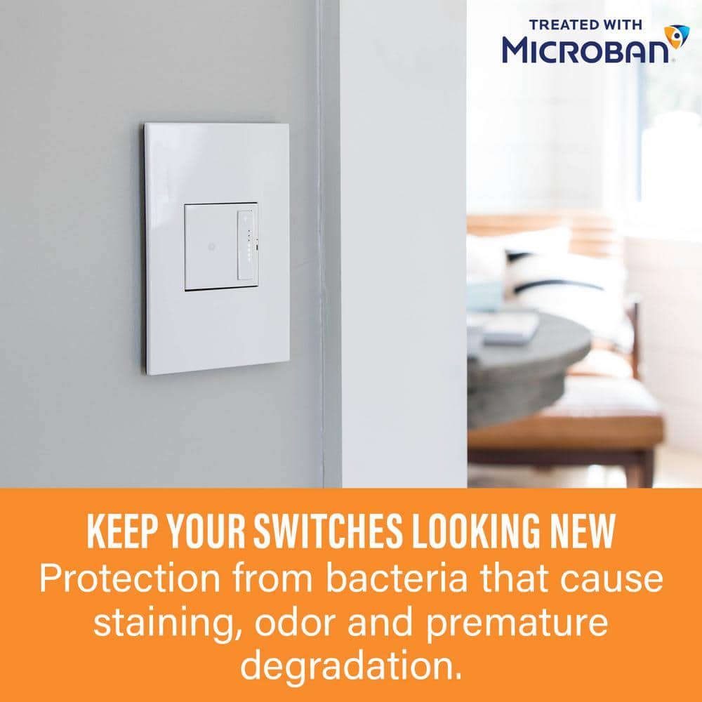 Gloss White 3-Gang Screwless Wall Plate