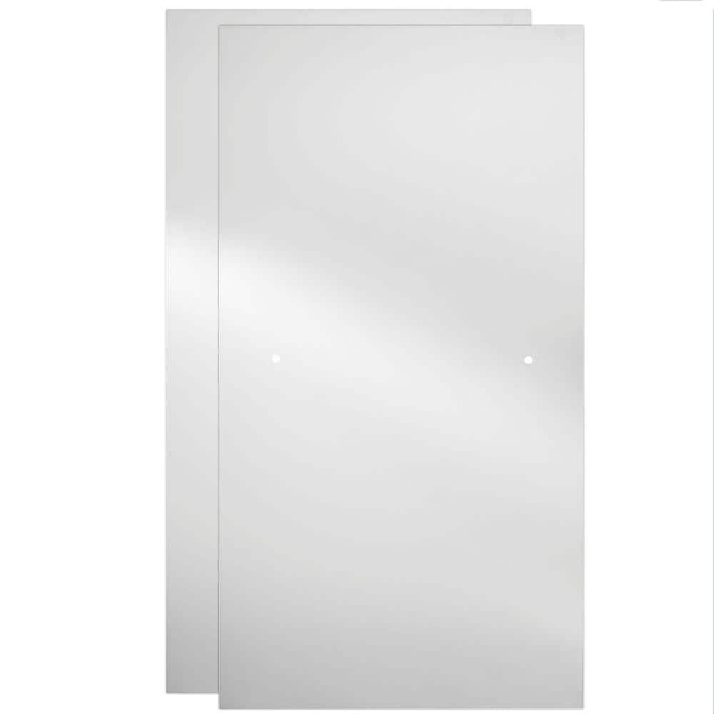 Delta 29-1/32 in. x 55-1/2 in. x 1/4 in. (6 mm) Frameless Sliding Bathtub Door Glass Panels in Clear (For 50-60 in. Doors)