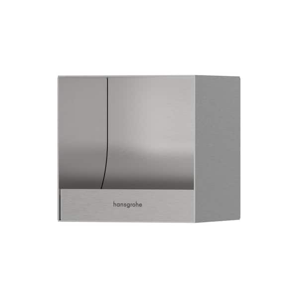 XtraStoris Original Recessed Toilet Paper Holder Bath Hardware Accessory in Brushed Stainless Steel