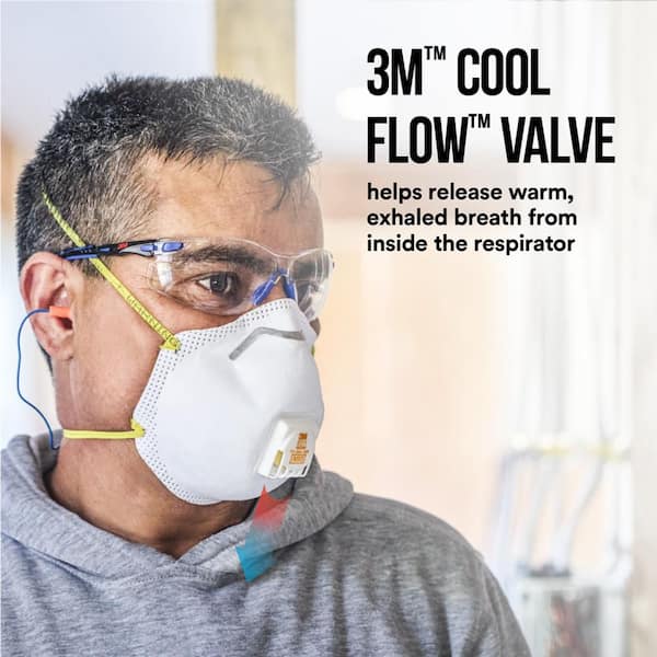 8511 N95 Sanding and Fiberglass Disposable Respirator with Cool Flow Valve (5-Pack)