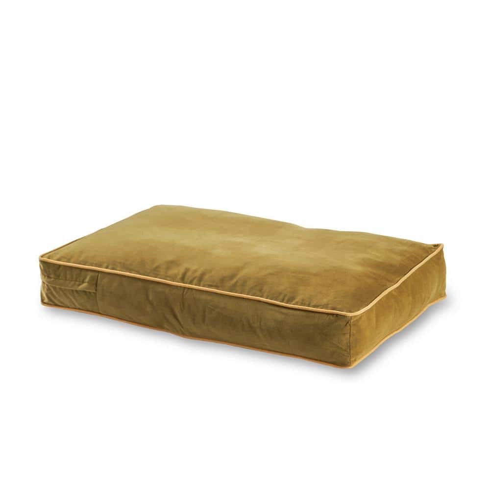 Medium Moss Chew Resistant Microfiber Dog Bed