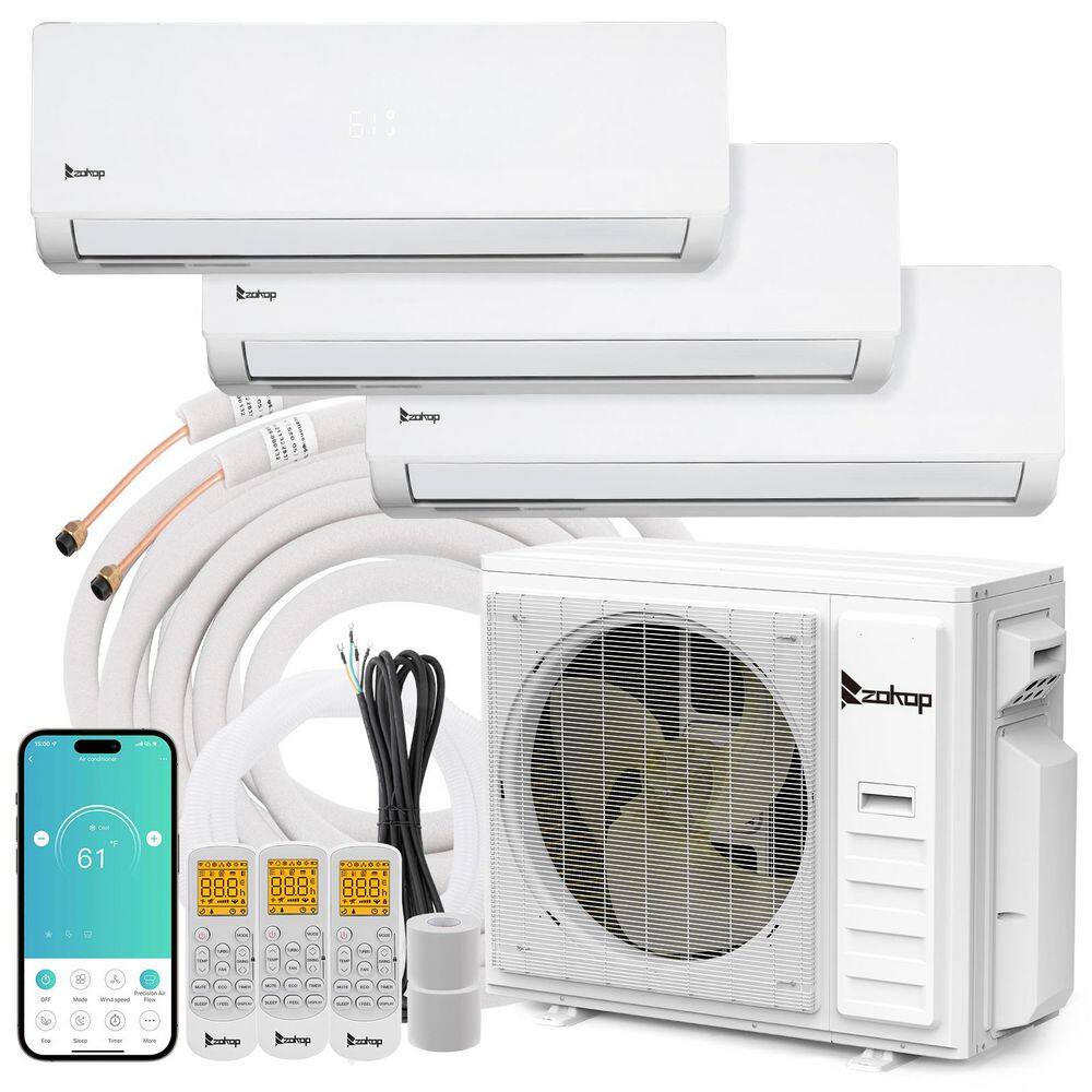 20 SEER2 42,000 BTU 3.5-Ton 3-Zone WiFi Ductless Mini Split Air Conditioner with Heat Pump 12K pLus 18K pLus 18K price history on PriceWatchPro
