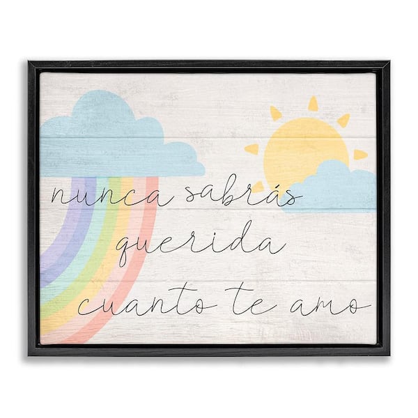 Stupell Industries How Much I Love You Feminine by Lil' Rue Black Floater Frame Typography Graphic Art Print 17 in. x 21 in.