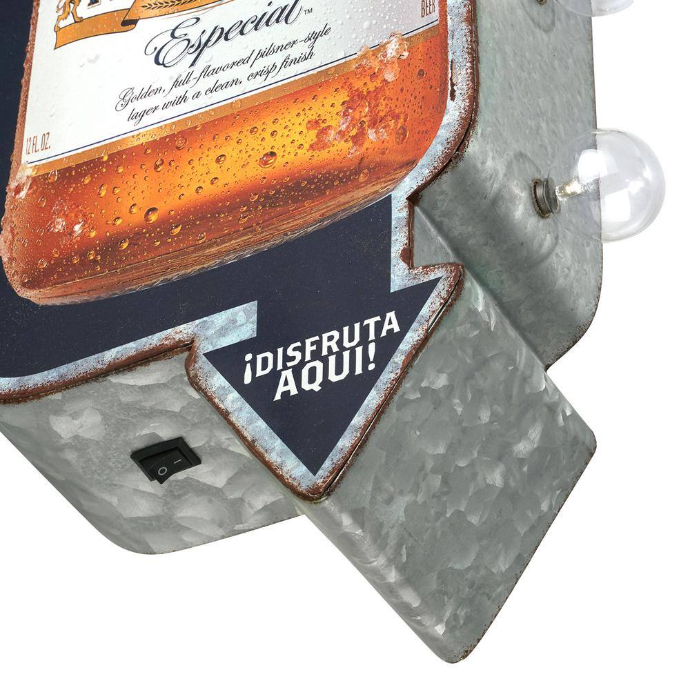 American Art Decor Metal LED Modelo Especial Marquee Sign: Vintage-Inspired, Double-Sided, Battery-Powered