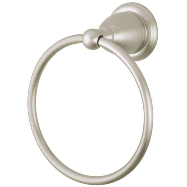 Kingston Brass Heritage Wall Mount Towel Ring in Brushed Nickel
