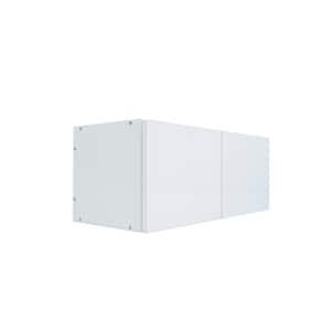 Radiance 30 in. W x 12 in. D x 12 in. H Ready to Assemble Slab Wall Bridge Kitchen Cabinet in White Gloss