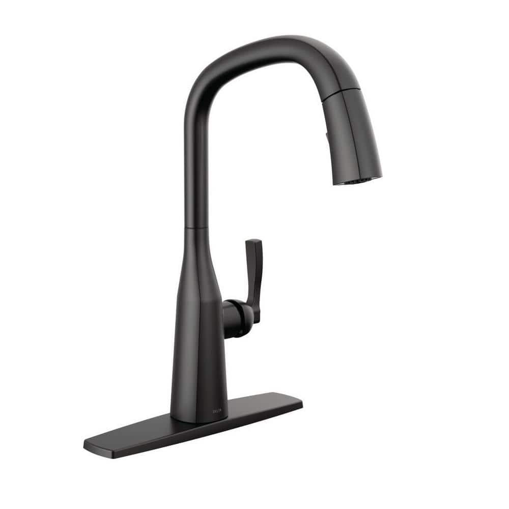 Matte Black Stainless Steel Pull-Out Spray Kitchen Faucet
