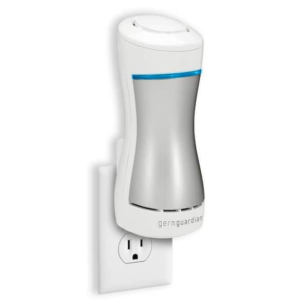 Pluggable UV-C UV-C Air Purifier 7.5 in. White for Home, Odors, Viruses, VOCs, Odors and Mold Spores
