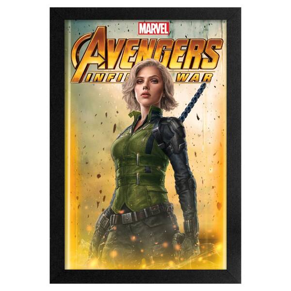 PyramidAmerica 11 in. x 17 in. Avengers- Infinity War - Black Widow Framed Print