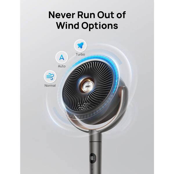 DREO Pedestal Fan with Remote, 42 in. Quiet Standing Fan for Home