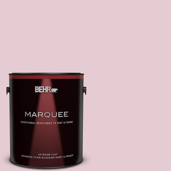 BEHR MARQUEE 1 gal. #100C-2 Cool Pink Flat Exterior Paint & Primer