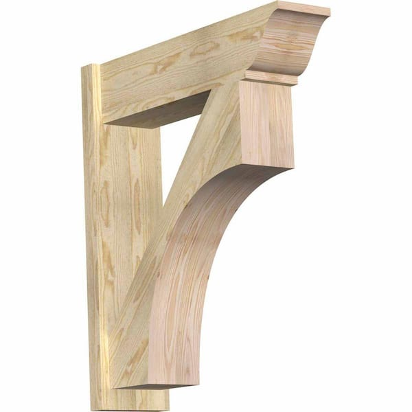 Ekena Millwork 8 in. x 34 in. x 30 in. Douglas Fir Westlake Traditional Rough Sawn Outlooker