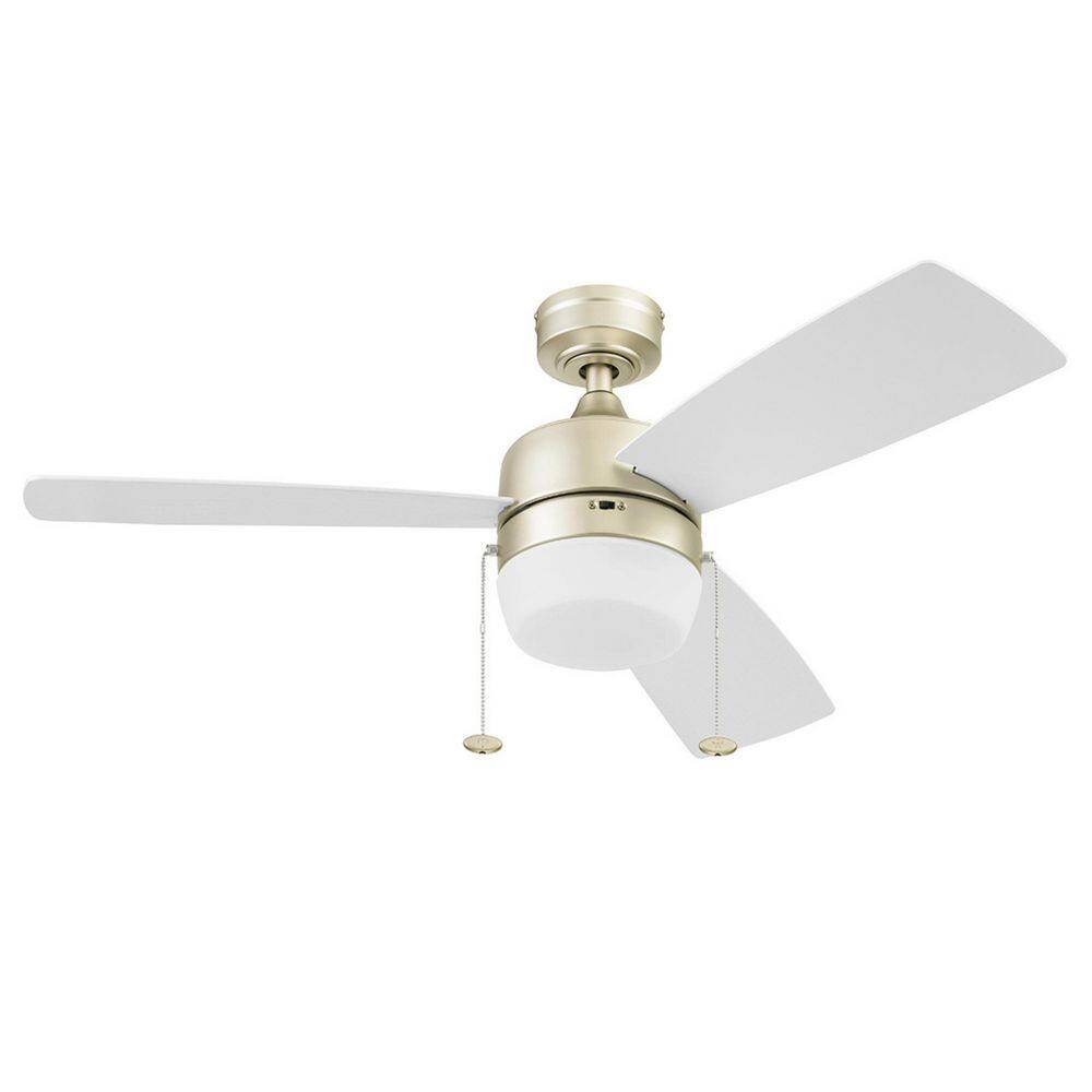 Barcadero 44 in. LED Indoor Soft Gold Dual Mount Contemporary Ceiling Fan with Pull Chain and Dual Finish Blades price history on PriceWatchPro