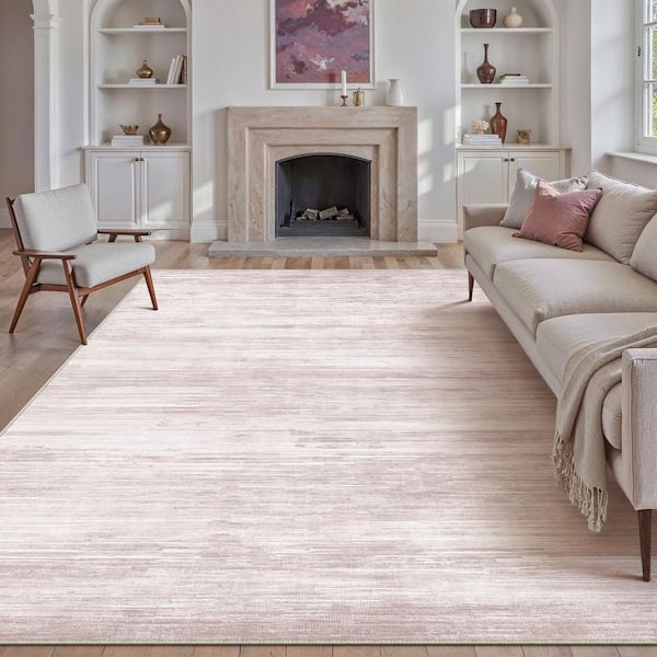 Mist 9 ft. x 12 ft. Grey Modern Abstract Area Rug
