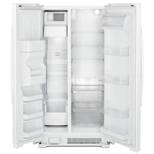24.6 cu. ft. Side by Side Refrigerator with Dual Pad External Ice and Water Dispenser in White
