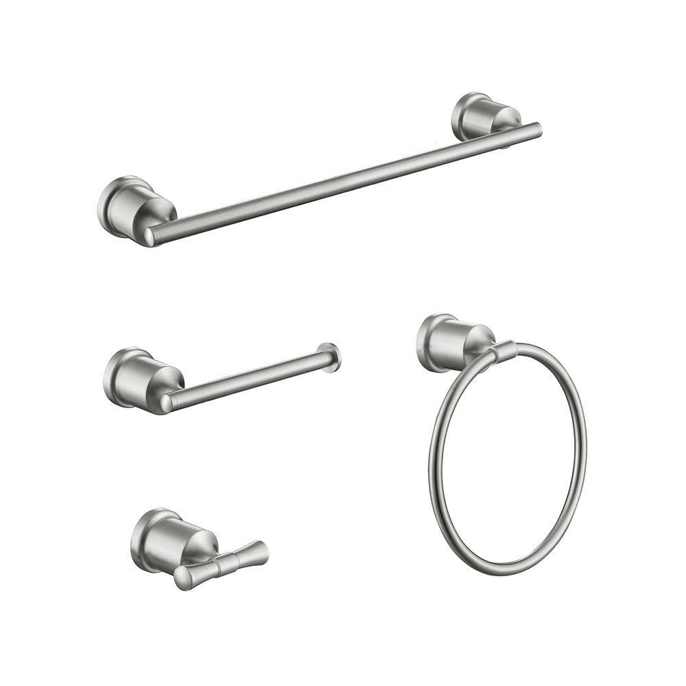 Boyel Living Stainless Steel 16 in. Bathroom Set with Toilet Paper