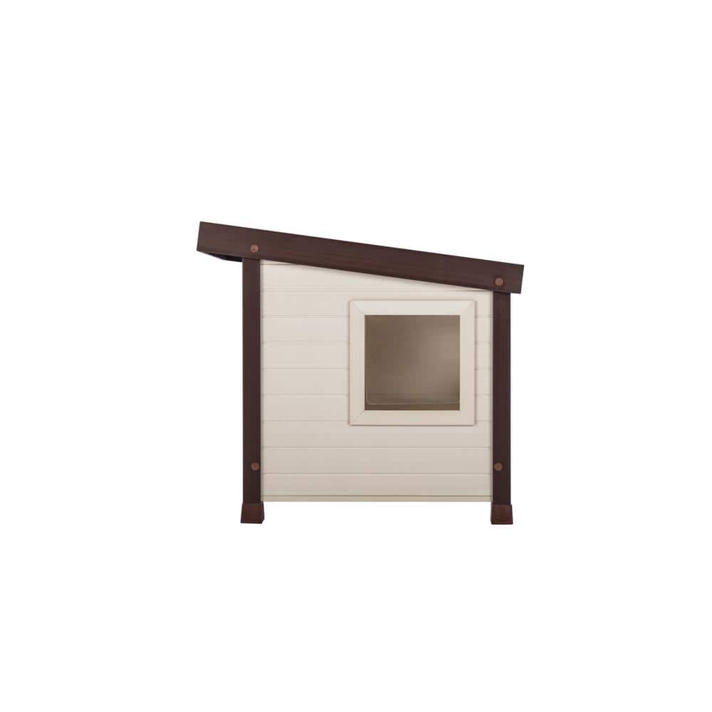 Maple and Brown ECOFLEX Outdoor Cat House with Dual Entry