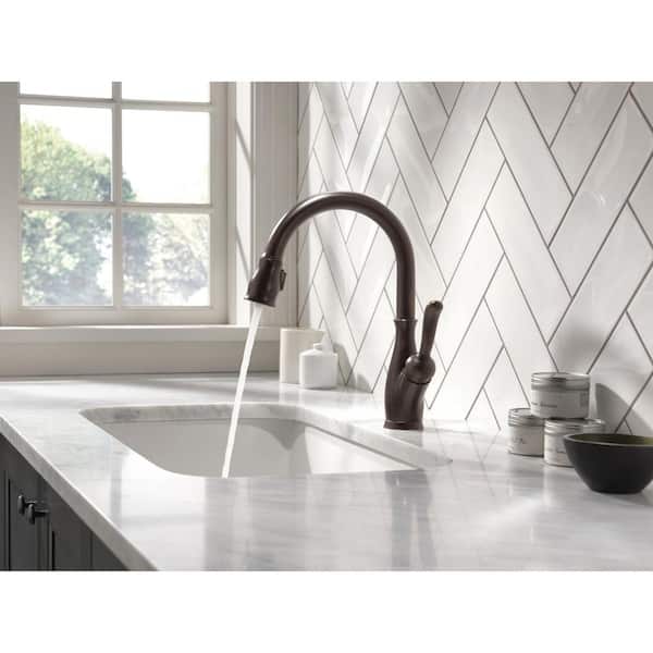 Delta Leland Single-Handle Pull-Down Sprayer Kitchen Faucet with 