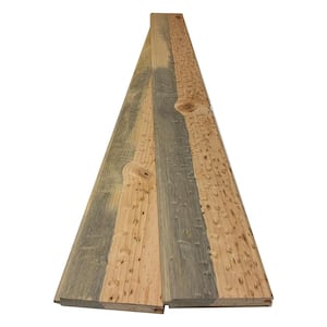 1 in. x 6 in. x 2 ft. Blue Stain Pine Tongue and Groove Siding Board (5-Pack)