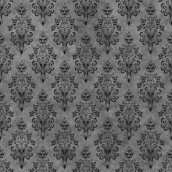 216 in. x 20.5 in. Grey Disney Haunted Mansion Peel and Stick Wallpaper