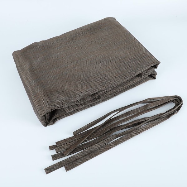 13 ft. x 7.7 ft. Brown Outdoor Universal Pergola Replacement Sun Shade Cover Cloth with Grommets