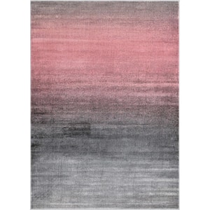 Barclay Yaren Modern Abstract Ombre Blush 5 ft. 3 in. x 7 ft. 3 in. Area Rug