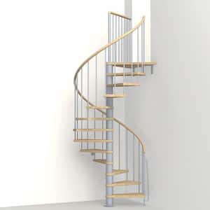 Phoenix 47 in. Grey Spiral Staircase Kit