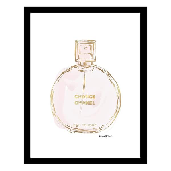 VENICE BEACH Collections Vintage Fashion Glam Perfume Bottle by Fairchild Paris Framed Graphic Print Abstract Poster Art Print 18 in. x 14 in.