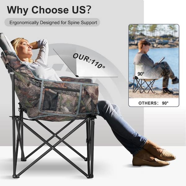 Heated Camping Chair Oversized Heated Folding Chairs 3-Model Portable Heated Cushion Folding Chair (Battery NOT Include)