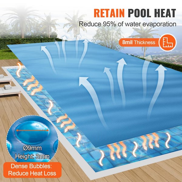 Solar pool cover temperature increase sale