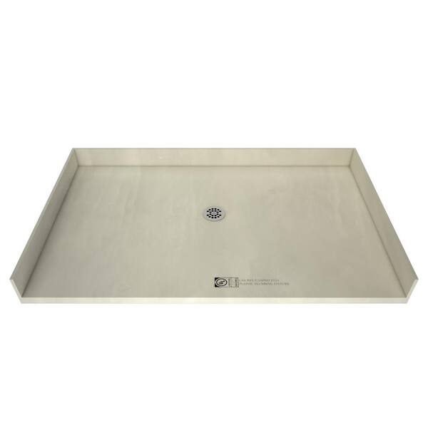 Tile Redi Redi Free 38 in. x 66 in. Barrier Free Shower Base with Center Drain and Polished Chrome Drain Plate