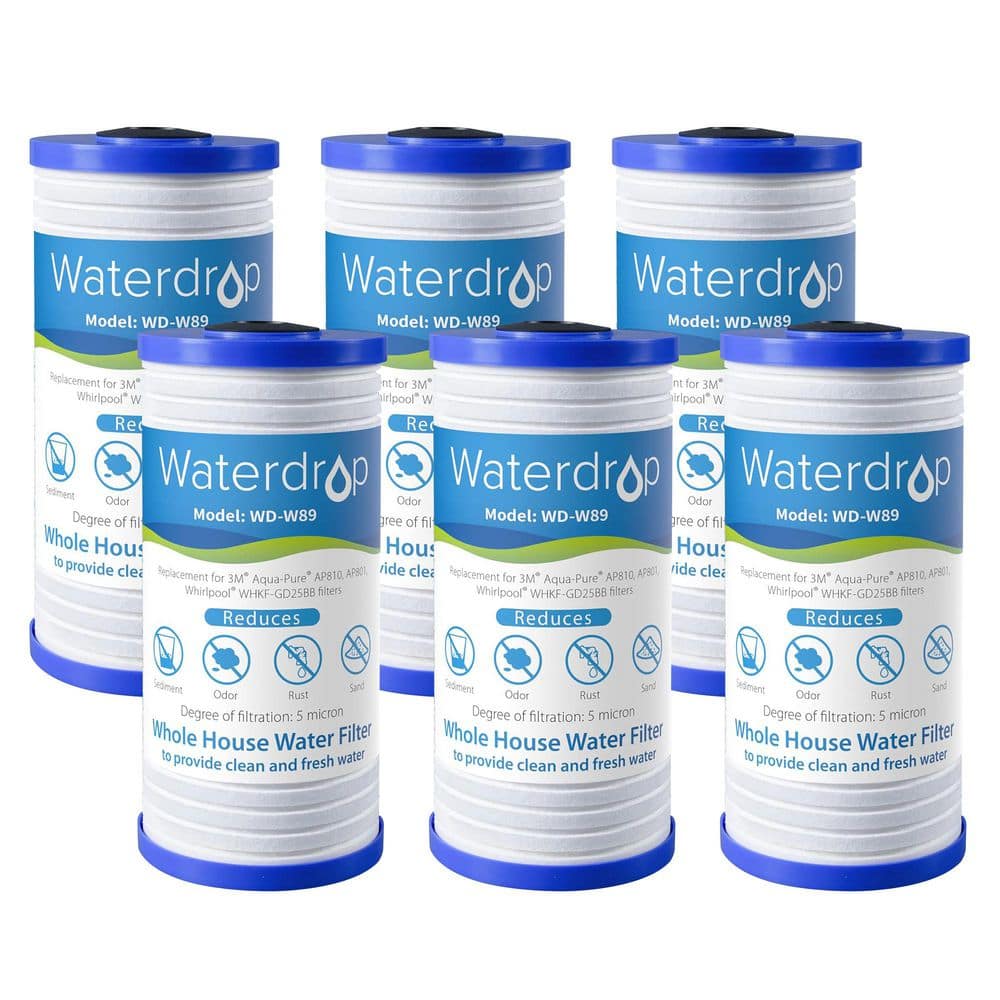 AP810 Whole House Water Filter, Replacement for 3M Aqua-Pure AP810, AP801,5 Micron, Well and Tap Water Filter,6 Packs price history on PriceWatchPro