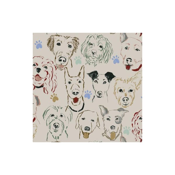 Hampton Bay 18 x 18 Smart Dogs Square Outdoor Throw Pillow