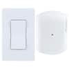 Wireless Remote Wall Switch Light Control with Grounded Outlet Receiver