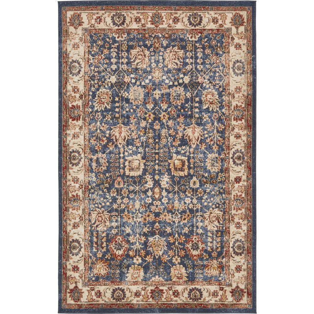 Utopia Antheia Navy Blue 5' 0 x 8' 0 Area Rug price history on PriceWatchPro