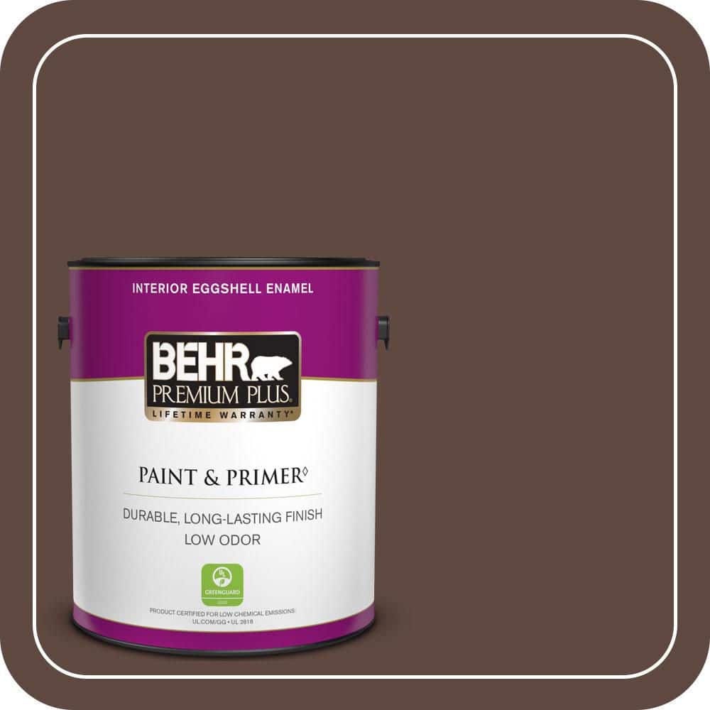 1 gal. #N150-7 Chocolate Therapy Eggshell Enamel Low Odor Interior Paint & Primer price history on PriceWatchPro