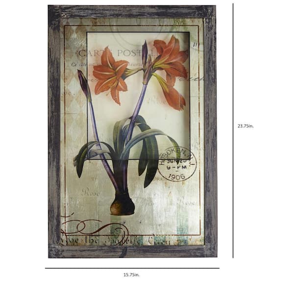 Nearly Natural Framed French Floral Art (Set of 2)-7015-S2 - Home Depot