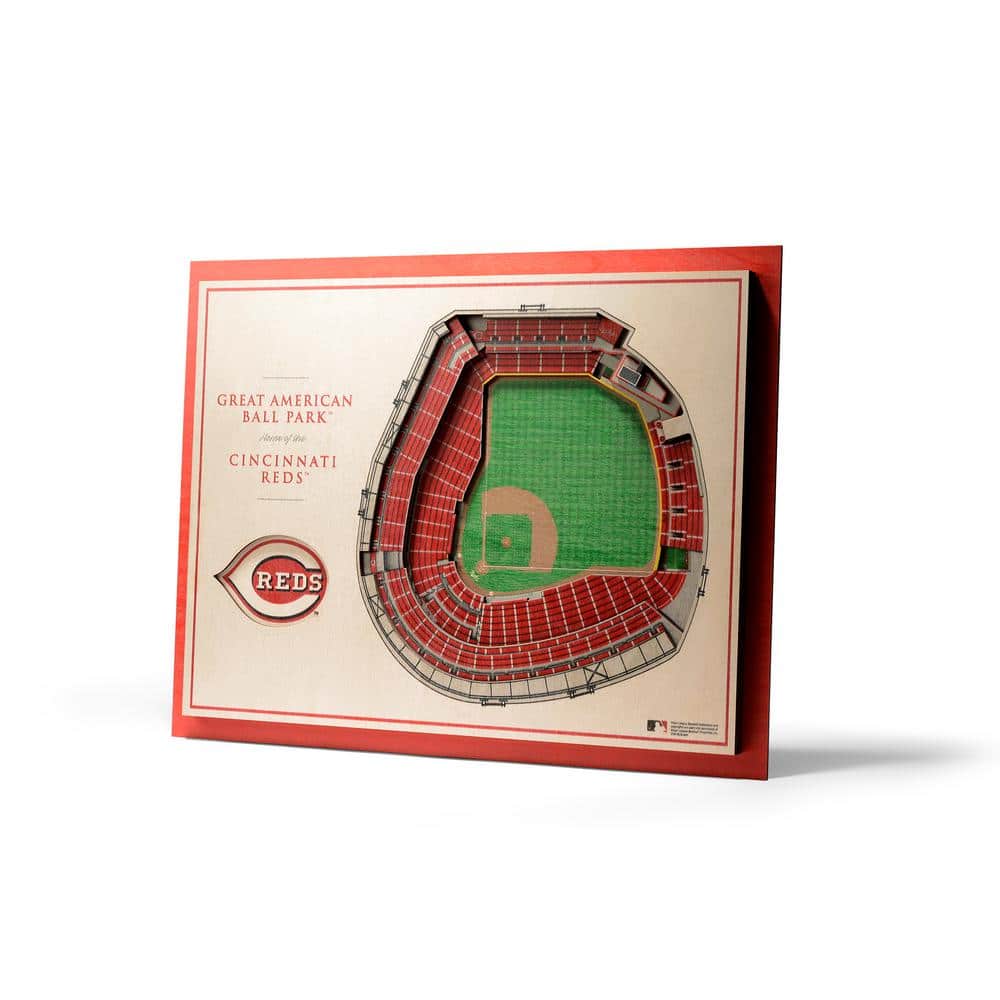MLB Cincinnati Reds 3D Logo Series Wall Art - 12x12 2507101 - The Home Depot