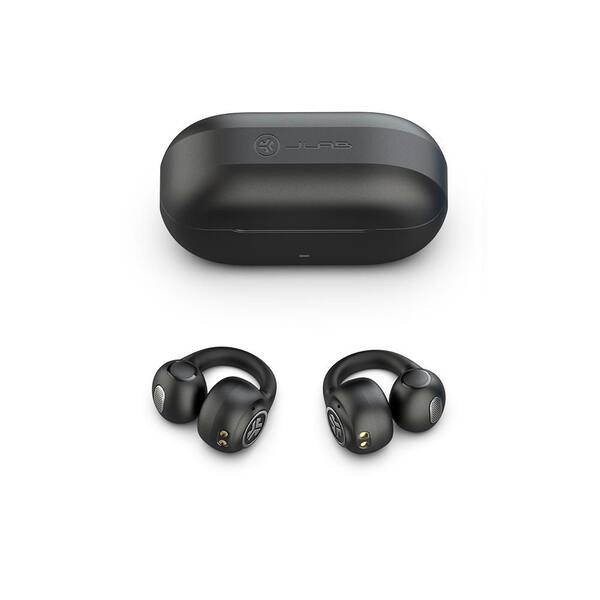 JLab Flex Open Wireless Bluetooth Clip-On Earbuds in Black