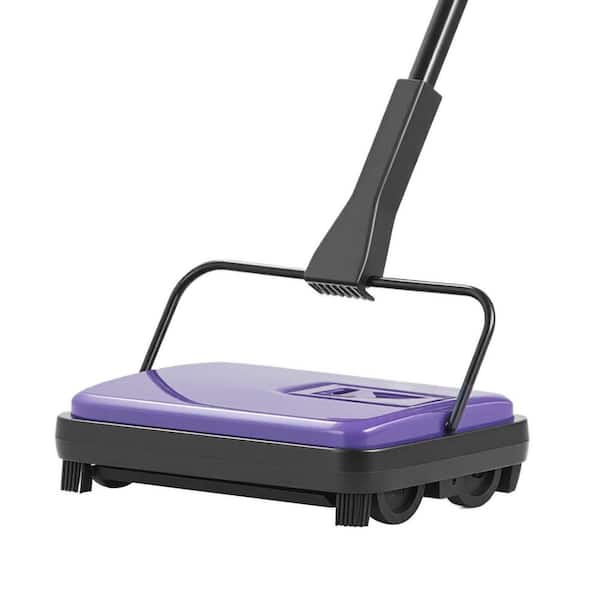 Cordless Manual Upright Carpet Cleaner for home/office carpets, pet hair, dust in Purple