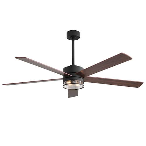 Primo 65-Inch Traditional Ceiling Fan with 5 Dual-Finish Plywood Blades, 7´´ &15´´ Downrods, DC Motor & Remote Control Lighting