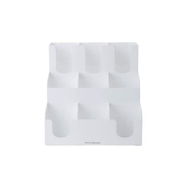 Mind Reader 9-Compartment White Coffee Condiment Organizer