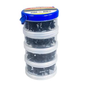 6 mm, 7 mm, 8 mm, 10 mm Cable Clips, Black, 400-Pack, Canister