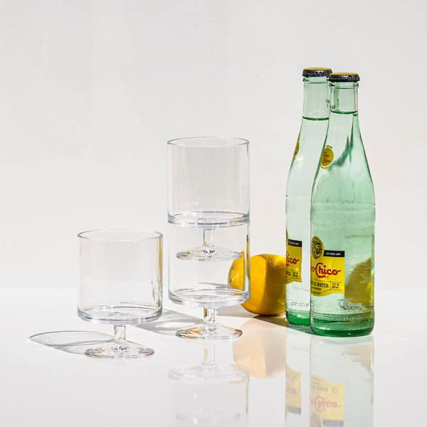 Stacking Wine Glass 9 oz. Contemporary Dishwasher Safe Wine Glass Set (Set of 6)